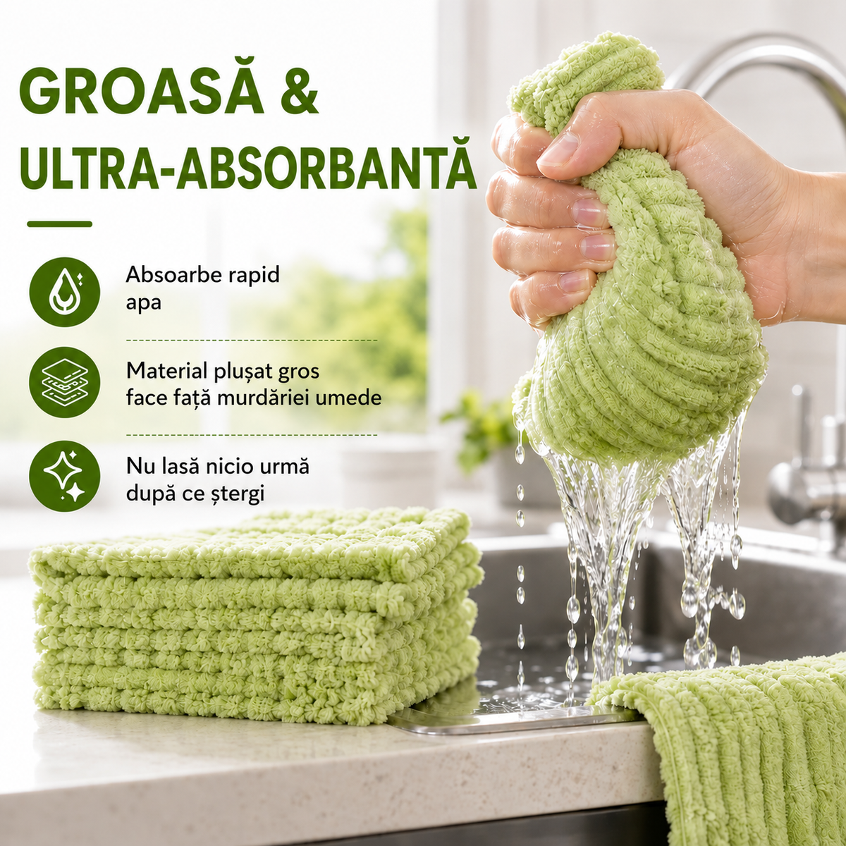 Rolă Lavete Ultra-Absorbante din Bambus